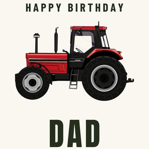 Furrow & Fields Greeting Card Happy Birthday Dad Case International 1455 XL | Greeting Card Quality Farmers Merch