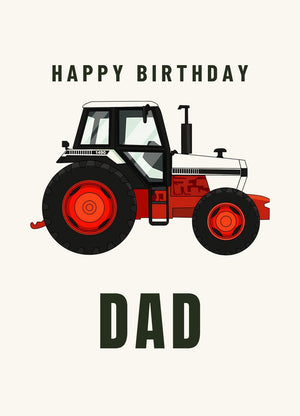 Furrow & Fields Greeting Card Happy Birthday Dad David Brown 1490 4WD | Greeting Card Quality Farmers Merch