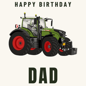 Furrow & Fields Greeting Card Happy Birthday Dad Fendt 728 Vario | Greeting Card Quality Farmers Merch