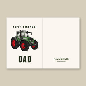 Furrow & Fields Greeting Card Happy Birthday Dad Fendt 820 Vario TMS | Greeting Card Quality Farmers Merch
