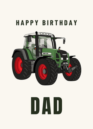 Furrow & Fields Greeting Card Happy Birthday Dad Fendt 820 Vario TMS | Greeting Card Quality Farmers Merch