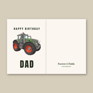 Furrow & Fields Greeting Card Happy Birthday Dad Fendt 939 Vario Cartoon | Greeting Card Quality Farmers Merch