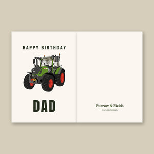 Furrow & Fields Greeting Card Happy Birthday Dad Fendt Vario 313 | Greeting Card Quality Farmers Merch