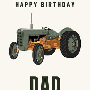 Furrow & Fields Greeting Card Happy Birthday Dad Ferguson FE 35 | Greeting Card Quality Farmers Merch