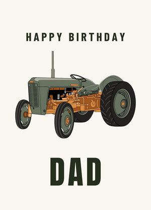 Furrow & Fields Greeting Card Happy Birthday Dad Ferguson FE 35 | Greeting Card Quality Farmers Merch