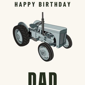Furrow & Fields Greeting Card Happy Birthday Dad Ferguson TE 20 | Greeting Card Quality Farmers Merch
