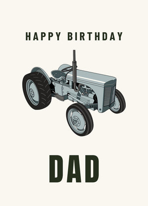 Furrow & Fields Greeting Card Happy Birthday Dad Ferguson TE 20 | Greeting Card Quality Farmers Merch