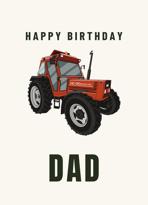 Furrow & Fields Greeting Card Happy Birthday Dad Fiat 110-90 | Greeting Card Quality Farmers Merch