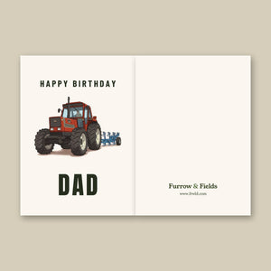 Furrow & Fields Greeting Card Happy Birthday Dad Fiat 1880 | Greeting Card Quality Farmers Merch