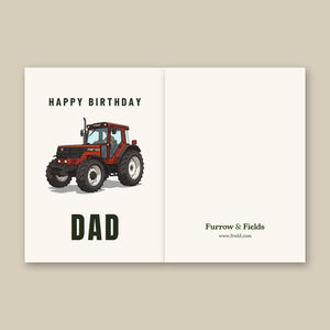 Furrow & Fields Greeting Card Happy Birthday Dad Fiat F140 | Greeting Card Quality Farmers Merch