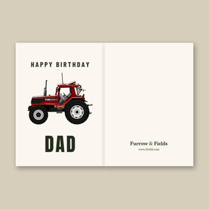 Furrow & Fields Greeting Card Happy Birthday Dad Fiat F140 Turbo | Greeting Card Quality Farmers Merch