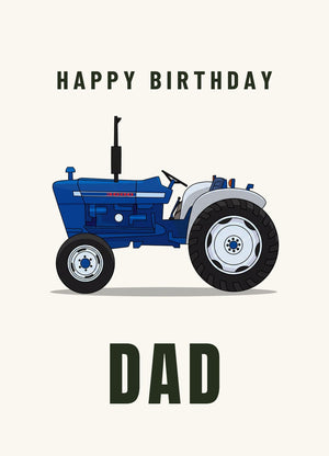 Furrow & Fields Greeting Card Happy Birthday Dad Ford 3000 | Greeting Card Quality Farmers Merch