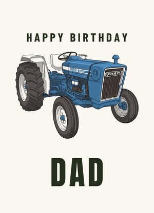 Furrow & Fields Greeting Card Happy Birthday Dad Ford 3600 Cartoon | Greeting Card Quality Farmers Merch