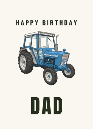 Furrow & Fields Greeting Card Happy Birthday Dad Ford 4600 Cartoon | Greeting Card Quality Farmers Merch