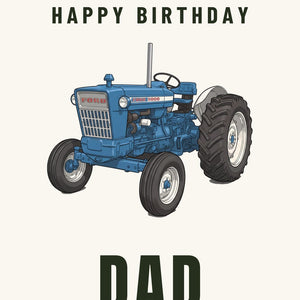 Furrow & Fields Greeting Card Happy Birthday Dad Ford 5000 Cartoon | Greeting Card Quality Farmers Merch