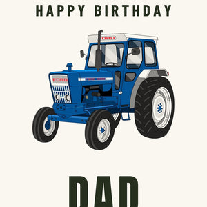 Furrow & Fields Greeting Card Happy Birthday Dad Ford 5000 | Greeting Card Quality Farmers Merch