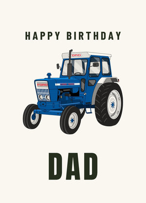 Furrow & Fields Greeting Card Happy Birthday Dad Ford 5000 | Greeting Card Quality Farmers Merch
