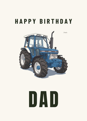 Furrow & Fields Greeting Card Happy Birthday Dad Ford 5610 Force II | Greeting Card Quality Farmers Merch