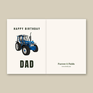 Furrow & Fields Greeting Card Happy Birthday Dad Ford 6410 4WD | Greeting Card Quality Farmers Merch