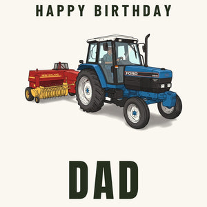 Furrow & Fields Greeting Card Happy Birthday Dad Ford 6640 SLE | Greeting Card Quality Farmers Merch
