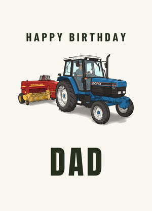 Furrow & Fields Greeting Card Happy Birthday Dad Ford 6640 SLE | Greeting Card Quality Farmers Merch