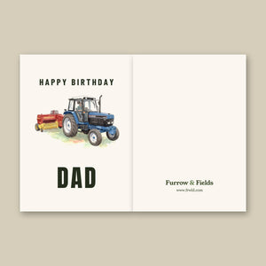 Furrow & Fields Greeting Card Happy Birthday Dad Ford 6640 SLE Watercolour | Greeting Card Quality Farmers Merch