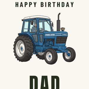 Furrow & Fields Greeting Card Happy Birthday Dad Ford 6700 Cartoon | Greeting Card Quality Farmers Merch