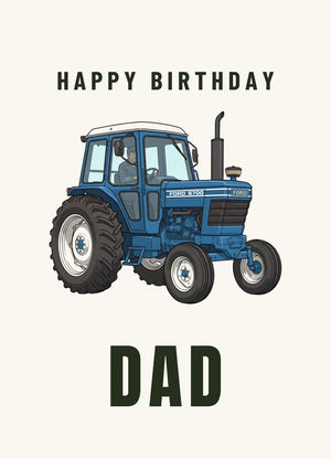 Furrow & Fields Greeting Card Happy Birthday Dad Ford 6700 Cartoon | Greeting Card Quality Farmers Merch