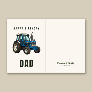 Furrow & Fields Greeting Card Happy Birthday Dad Ford 6810 2WD | Greeting Card Quality Farmers Merch