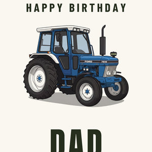 Furrow & Fields Greeting Card Happy Birthday Dad Ford 7610 | Greeting Card Quality Farmers Merch