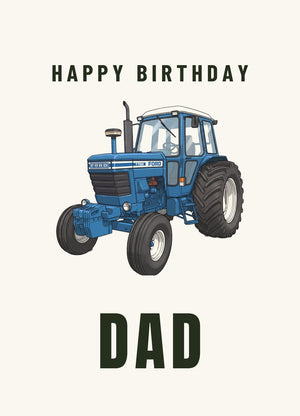 Furrow & Fields Greeting Card Happy Birthday Dad Ford 7700 Cartoon | Greeting Card Quality Farmers Merch