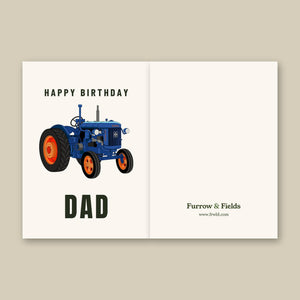 Furrow & Fields Greeting Card Happy Birthday Dad Fordson E27N L4 | Greeting Card Quality Farmers Merch