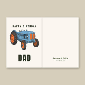 Furrow & Fields Greeting Card Happy Birthday Dad Fordson Major Cartoon | Greeting Card Quality Farmers Merch