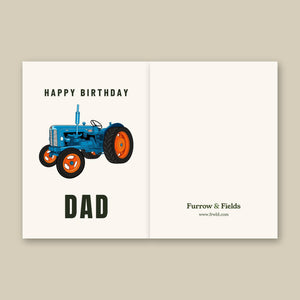 Furrow & Fields Greeting Card Happy Birthday Dad Fordson Power Major | Greeting Card Quality Farmers Merch