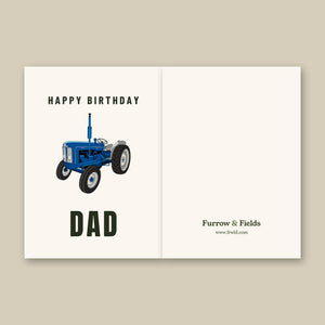 Furrow & Fields Greeting Card Happy Birthday Dad Fordson Super Major | Greeting Card Quality Farmers Merch