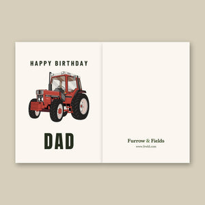 Furrow & Fields Greeting Card Happy Birthday Dad International 885 XL 4WD | Greeting Card Quality Farmers Merch