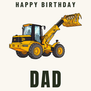 Furrow & Fields Greeting Card Happy Birthday Dad JCB TM 270 | Greeting Card Quality Farmers Merch