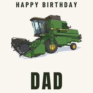 Furrow & Fields Greeting Card Happy Birthday Dad John Deere 1085 | Greeting Card Quality Farmers Merch