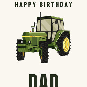 Furrow & Fields Greeting Card Happy Birthday Dad John Deere 3130 | Greeting Card Quality Farmers Merch