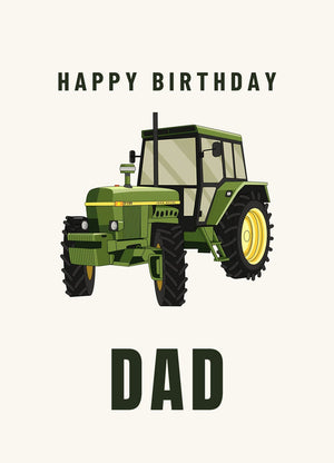 Furrow & Fields Greeting Card Happy Birthday Dad John Deere 3130 | Greeting Card Quality Farmers Merch