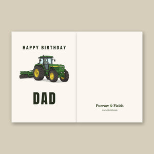 Furrow & Fields Greeting Card Happy Birthday Dad John Deere 4955 | Greeting Card Quality Farmers Merch