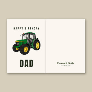 Furrow & Fields Greeting Card Happy Birthday Dad John Deere 6800 | Greeting Card Quality Farmers Merch