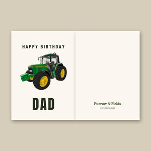 Furrow & Fields Greeting Card Happy Birthday Dad John Deere 6900 | Greeting Card Quality Farmers Merch