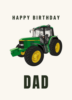 Furrow & Fields Greeting Card Happy Birthday Dad John Deere 6900 | Greeting Card Quality Farmers Merch