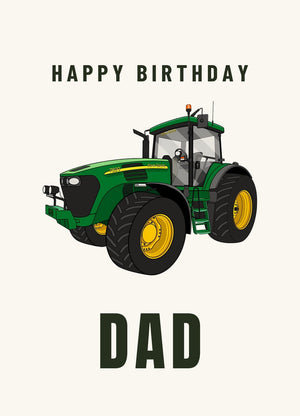 Furrow & Fields Greeting Card Happy Birthday Dad John Deere 7820 | Greeting Card Quality Farmers Merch