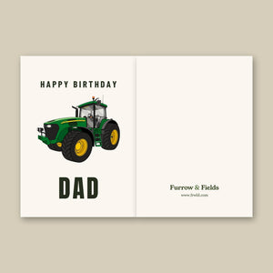Furrow & Fields Greeting Card Happy Birthday Dad John Deere 7820 | Greeting Card Quality Farmers Merch