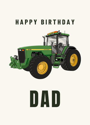 Furrow & Fields Greeting Card Happy Birthday Dad John Deere 8200 | Greeting Card Quality Farmers Merch