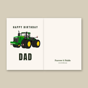 Furrow & Fields Greeting Card Happy Birthday Dad John Deere 9R 640 | Greeting Card Quality Farmers Merch
