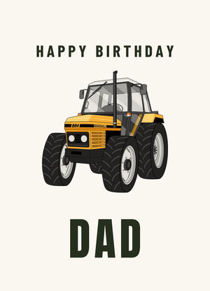 Furrow & Fields Greeting Card Happy Birthday Dad Marshall 804 | Greeting Card Quality Farmers Merch