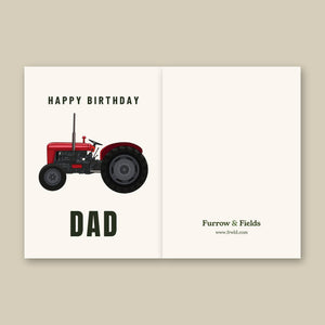 Furrow & Fields Greeting Card Happy Birthday Dad Massey Ferguson 35 | Greeting Card Quality Farmers Merch